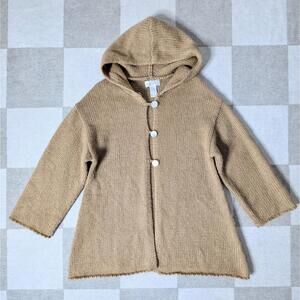 Soft Surroundings mohair wool blend hooded cardigan